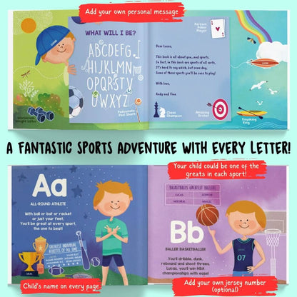 Personalized Book | What Will I Be? An ABC Sports Story