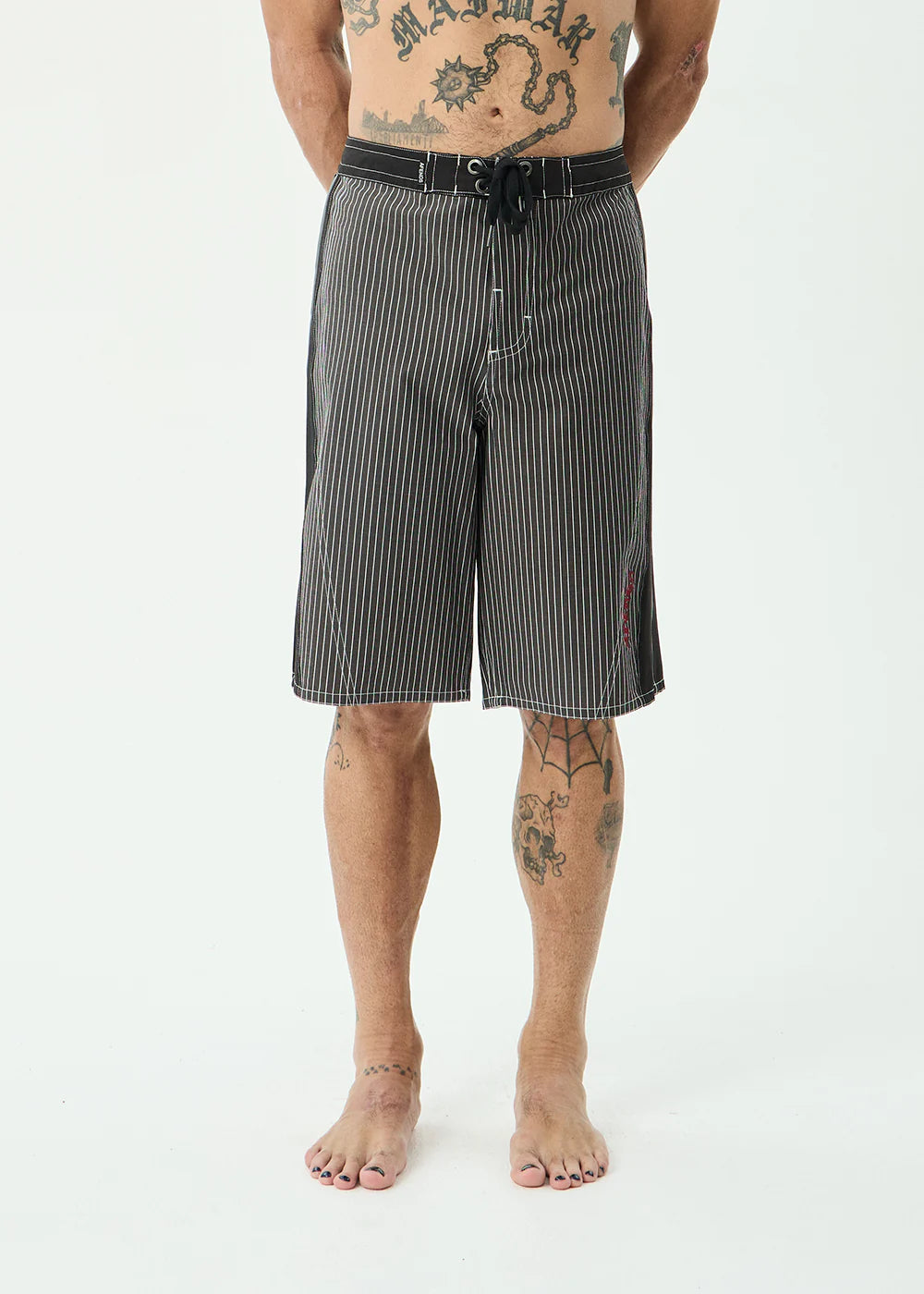 AFENDS Mens Forum - Surf Related V2 Boardshort 22" - Black Stripe