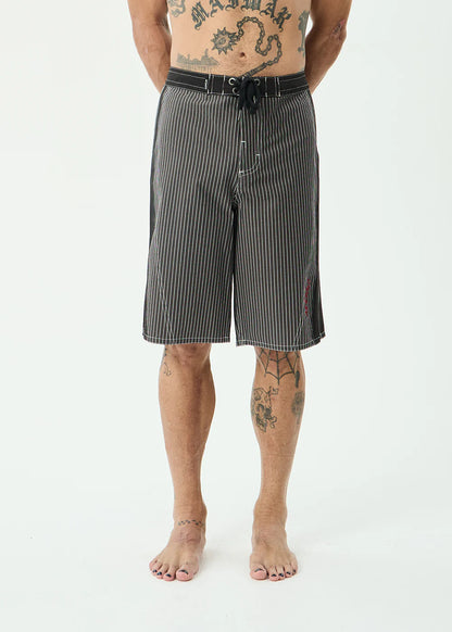 AFENDS Mens Forum - Surf Related V2 Boardshort 22" - Black Stripe