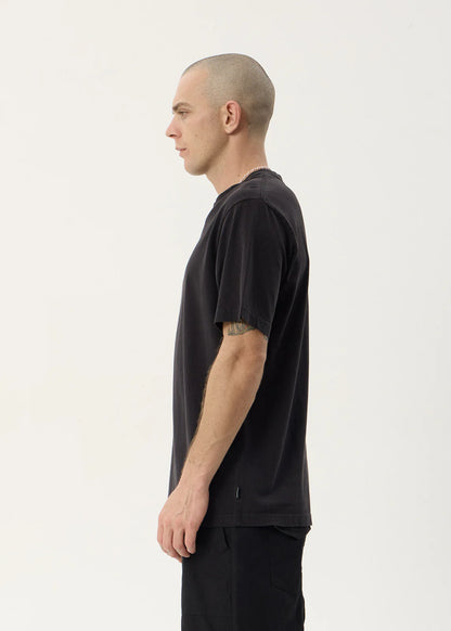 AFENDS Mens Anniversary - Retro Tee - Stone Black