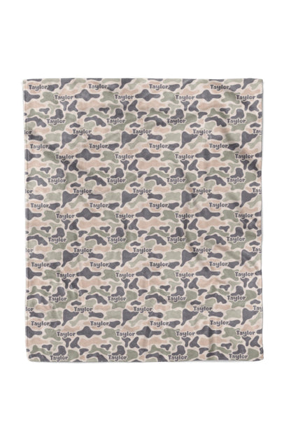 Personalized Kids Blanket | Camo Cutie