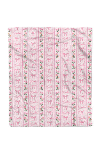 Personalized Kids Blanket | Coquette Garden