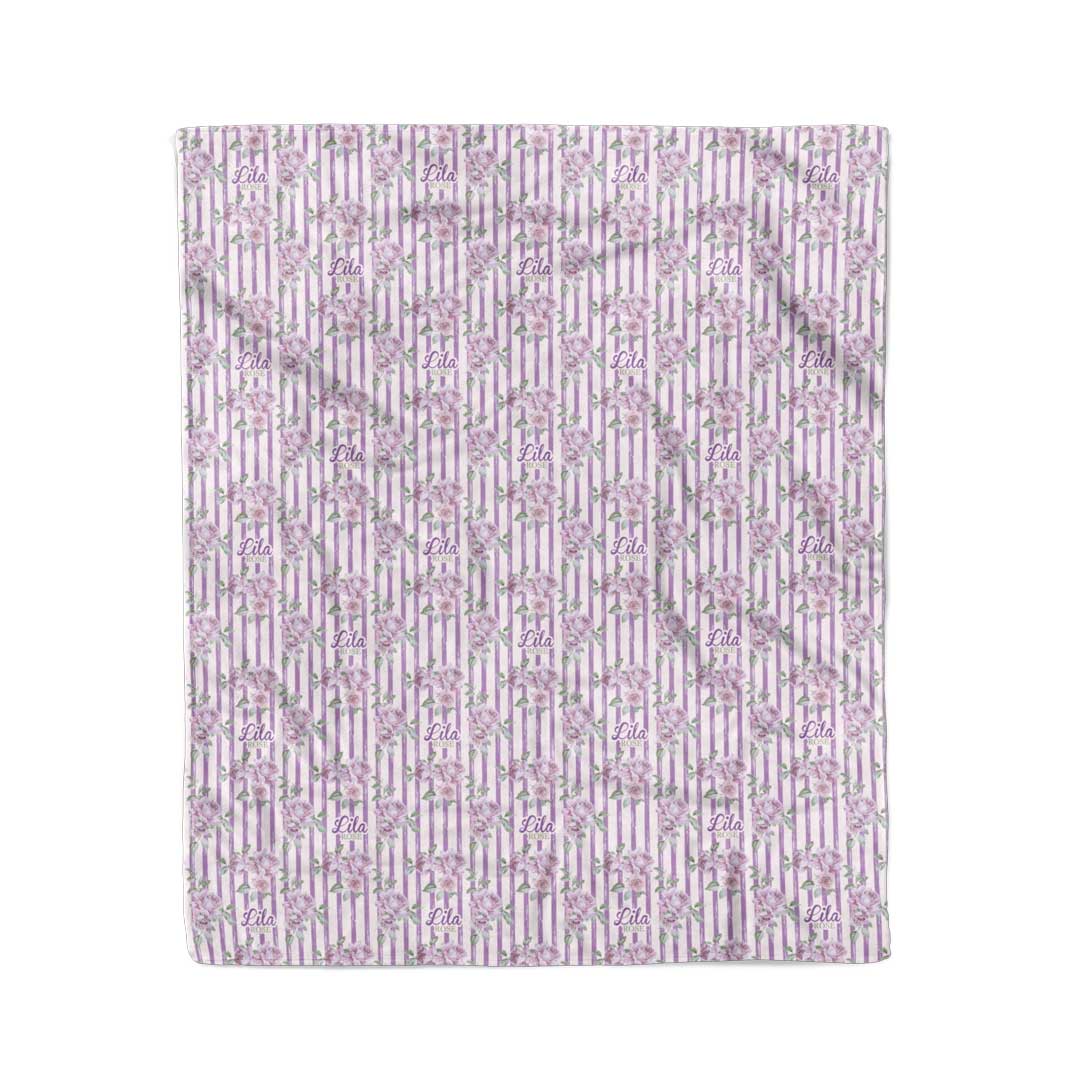 Lila's Lilacs Personalized Kids Blanket