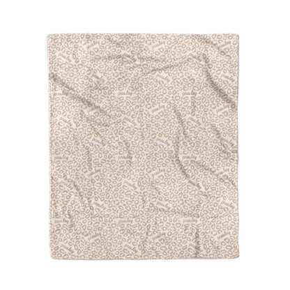 Lovely Leopard Personalized Kids Blanket