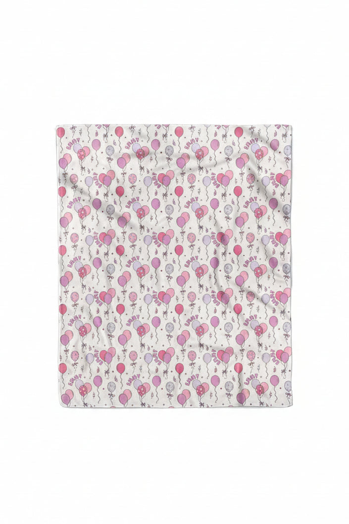 Party Time Personalized Kids Blanket | Pink