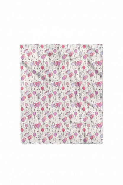 Party Time Personalized Kids Blanket | Pink