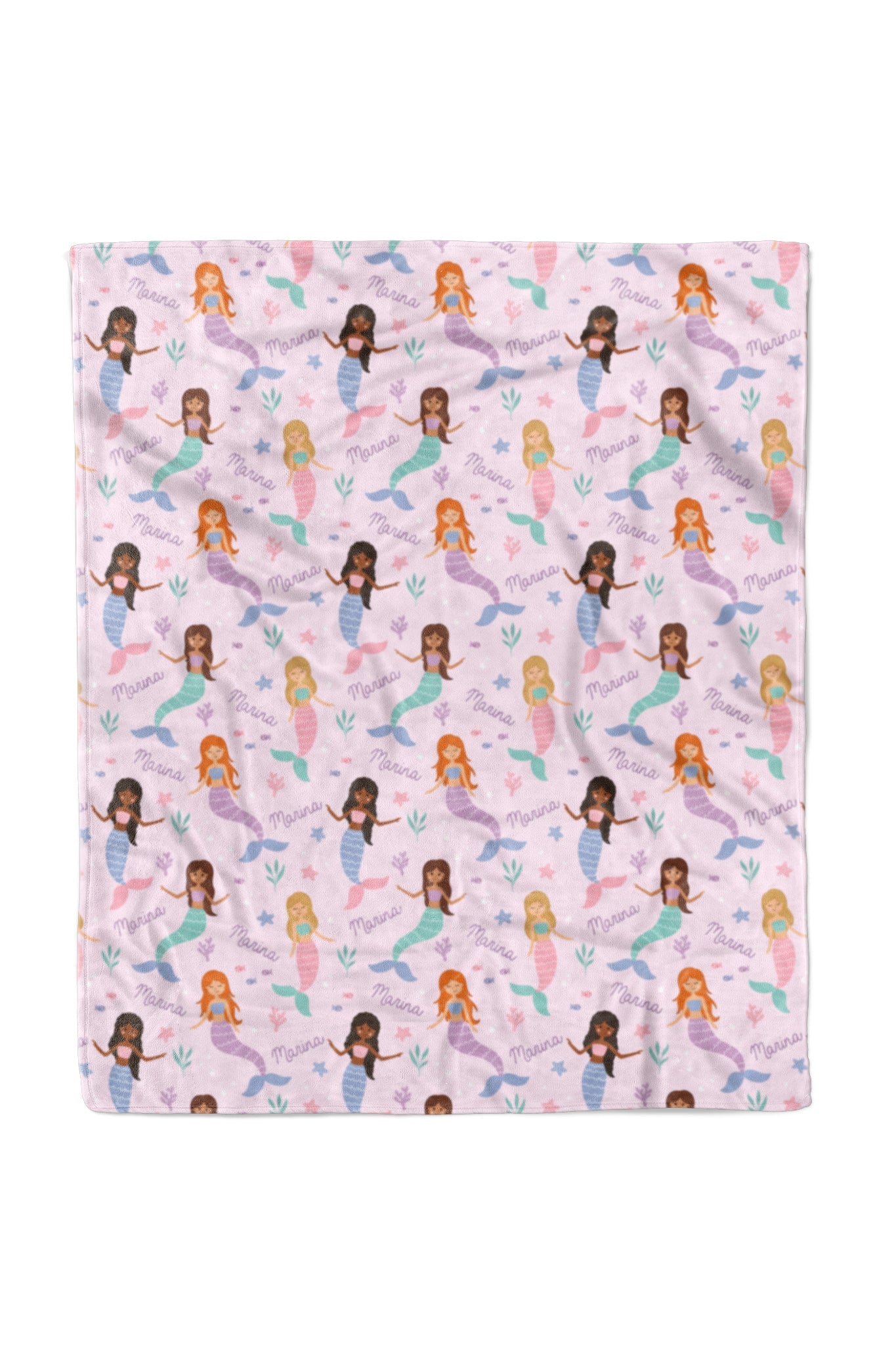 Personalized Kids Blanket | Let's Be Mermaids