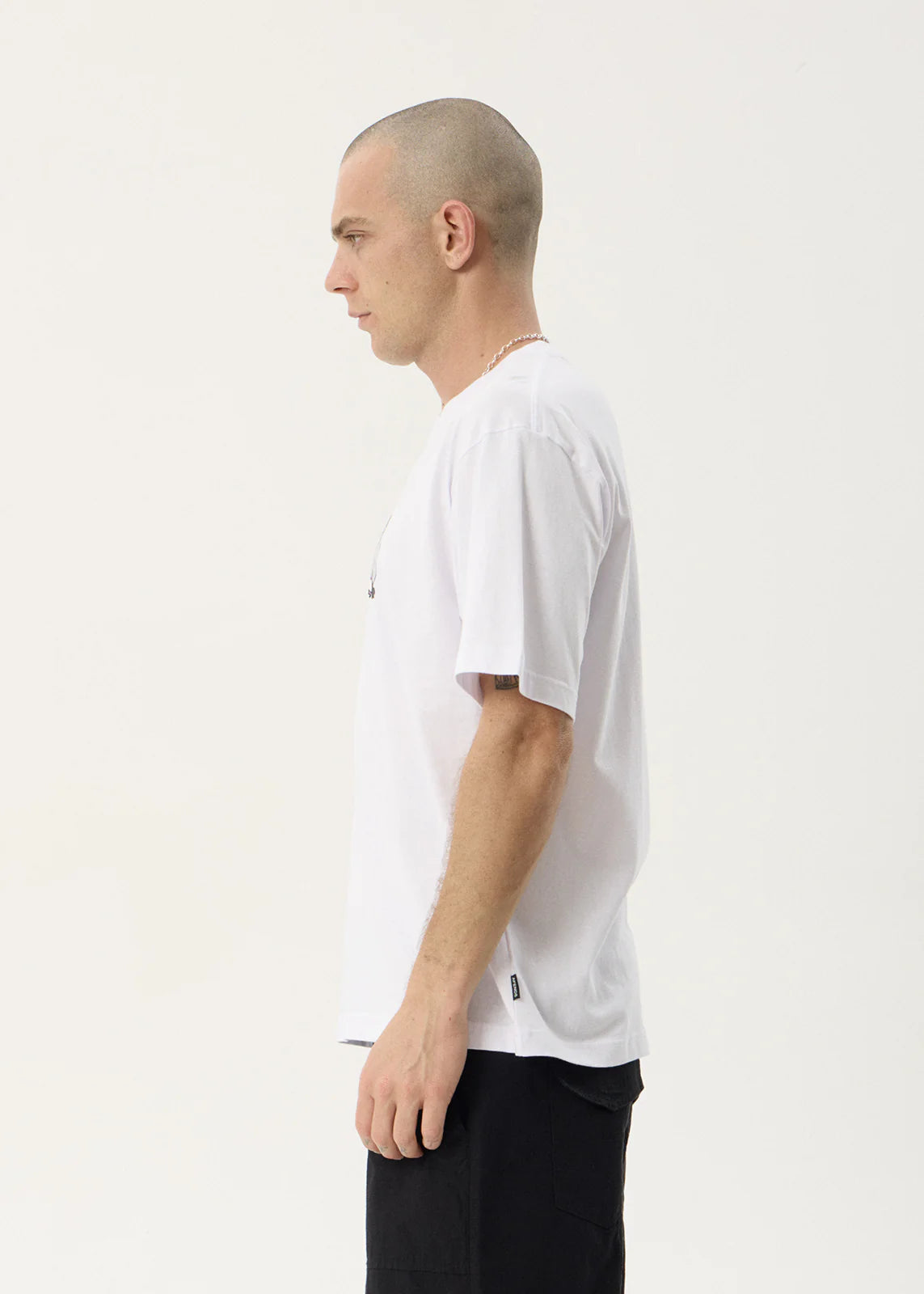 AFENDS Mens Stick Em Up - Boxy Tee - White