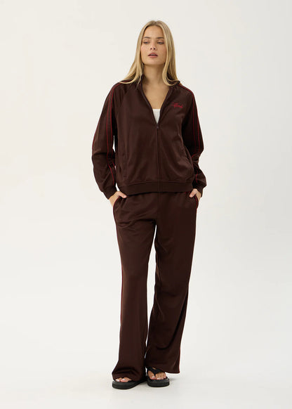 AFENDS Womens Avenue - Track Jacket - Coffee