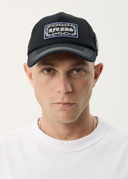AFENDS Unisex Spiritual - Mesh Trucker Cap - Black