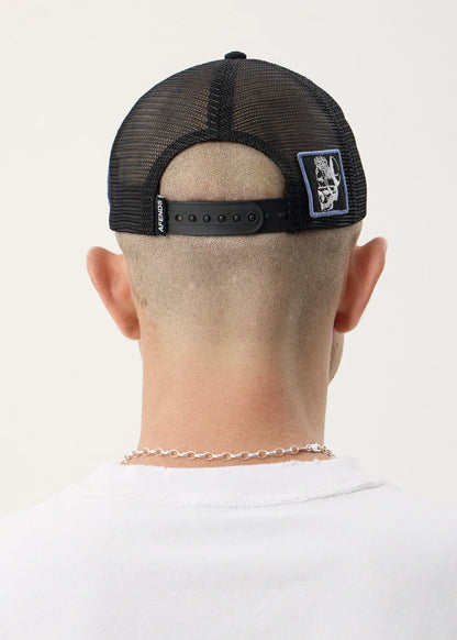 AFENDS Unisex Spiritual - Mesh Trucker Cap - Black
