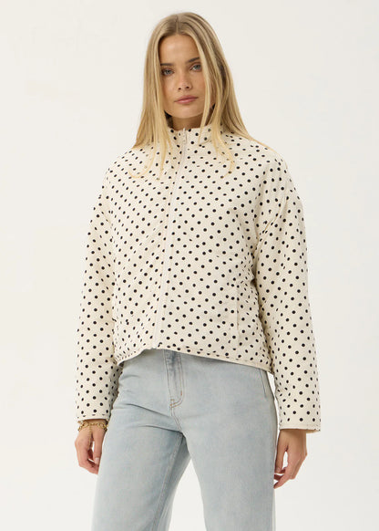 AFENDS Womens Berlin - Reversible Polar Fleece Jacket - Moonbeam