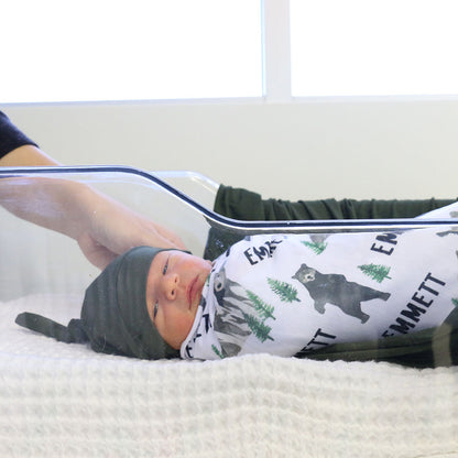 Brody's Bear Personalized Baby Name Swaddle Blanket