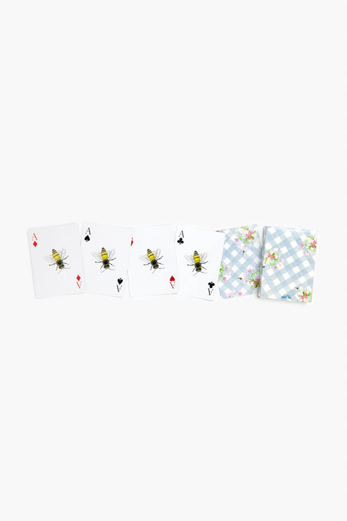 Bumble Bee Gingham Playing Cards