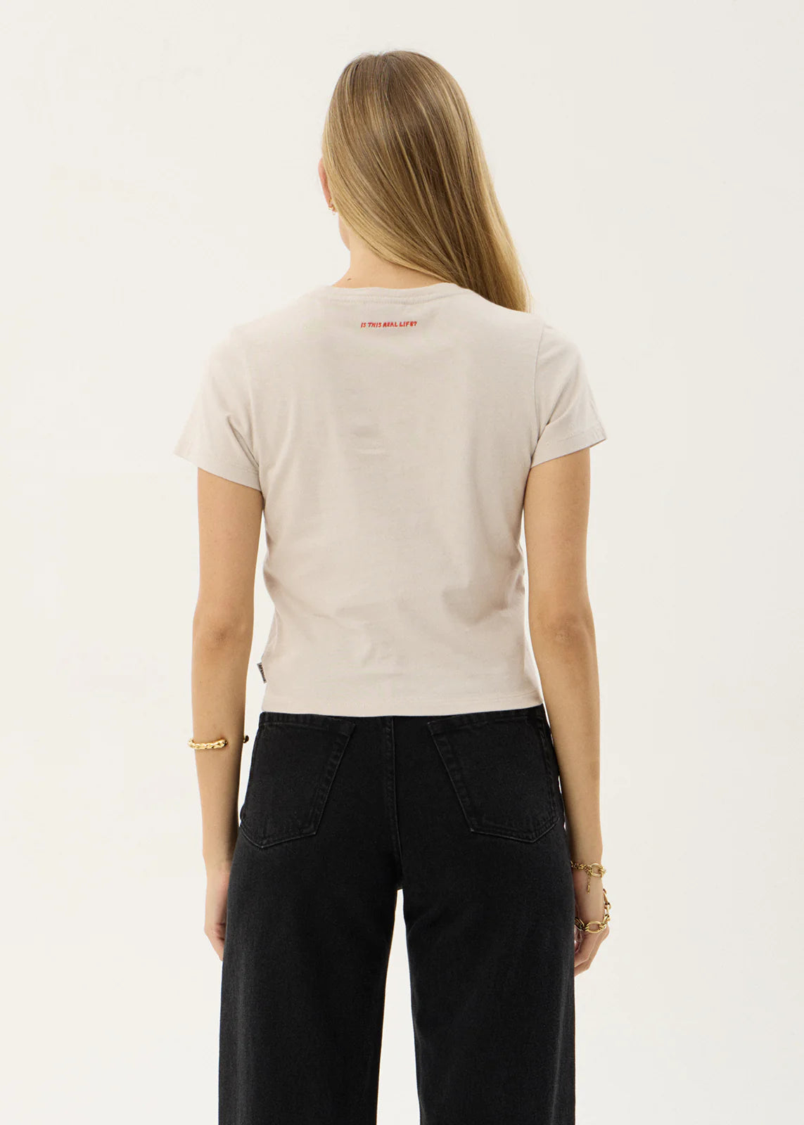 AFENDS Womens Subliminal - Baby Tee - Moonbeam