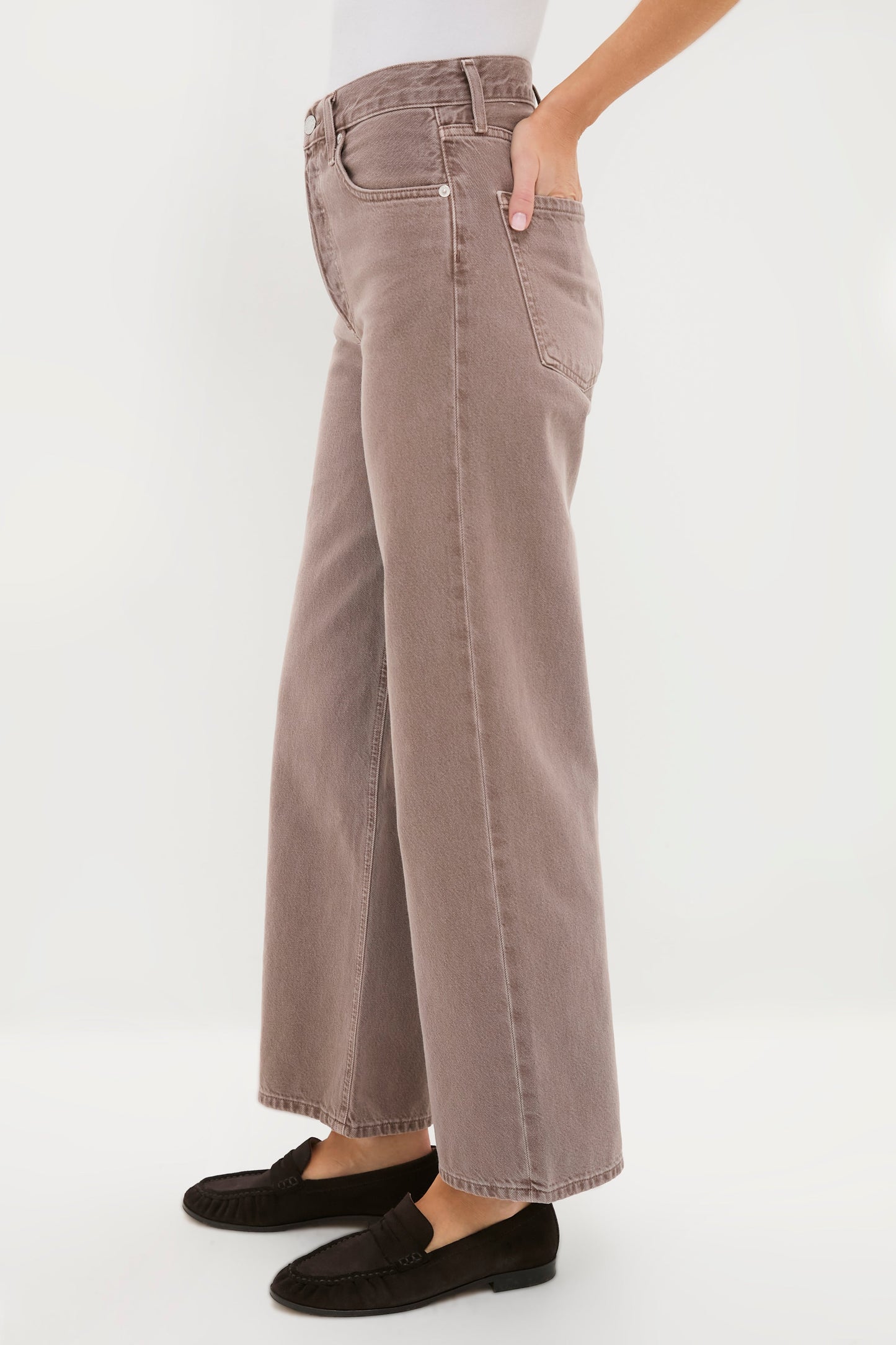 Ceramic High Rise Wide Leg Ren Jean