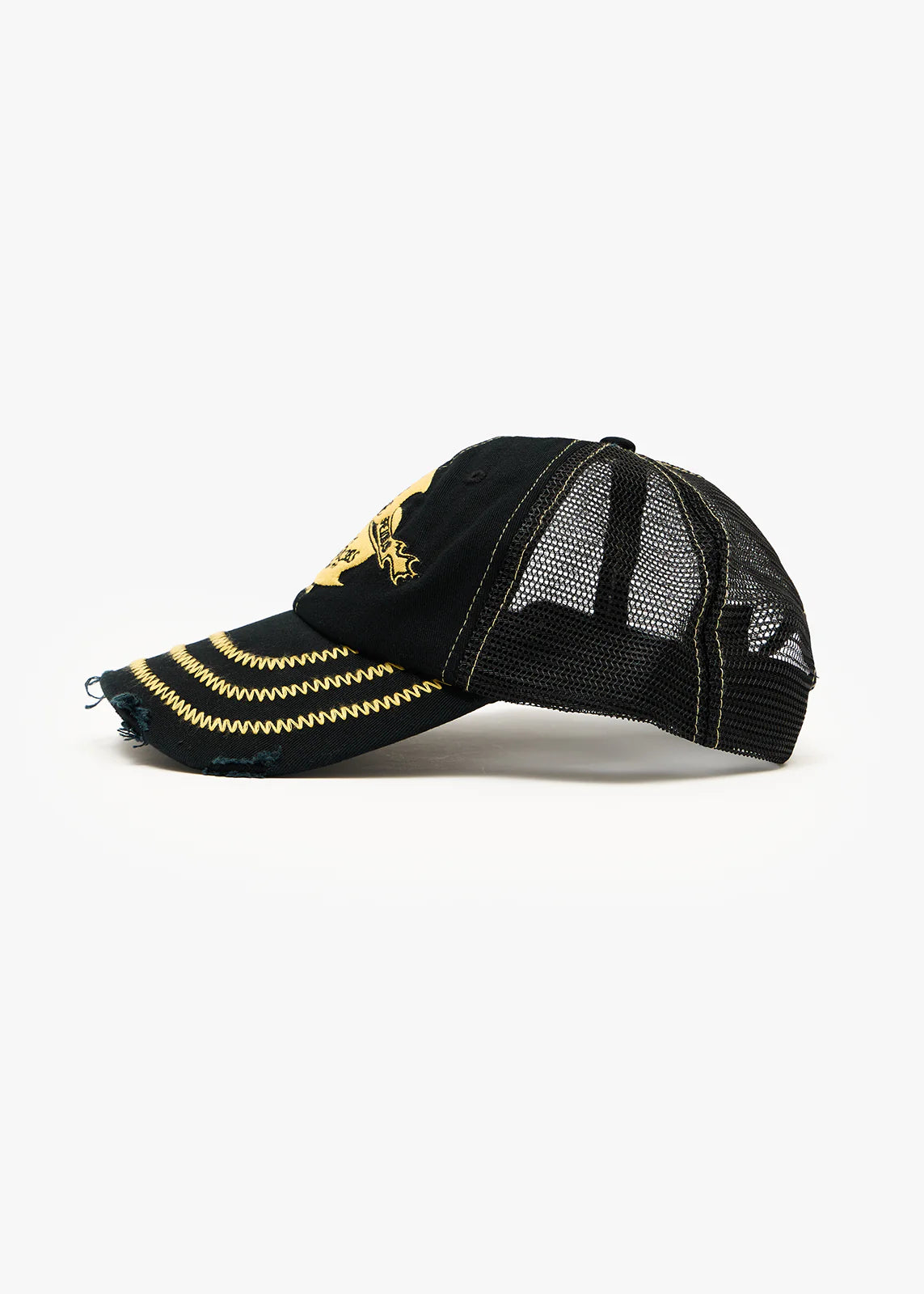 AFENDS Unisex Heavy Parts - Six Panel Mesh Cap - Stone Black