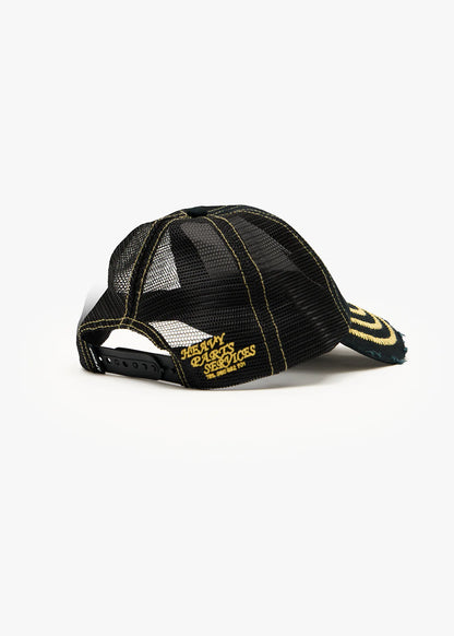 AFENDS Unisex Heavy Parts - Six Panel Mesh Cap - Stone Black