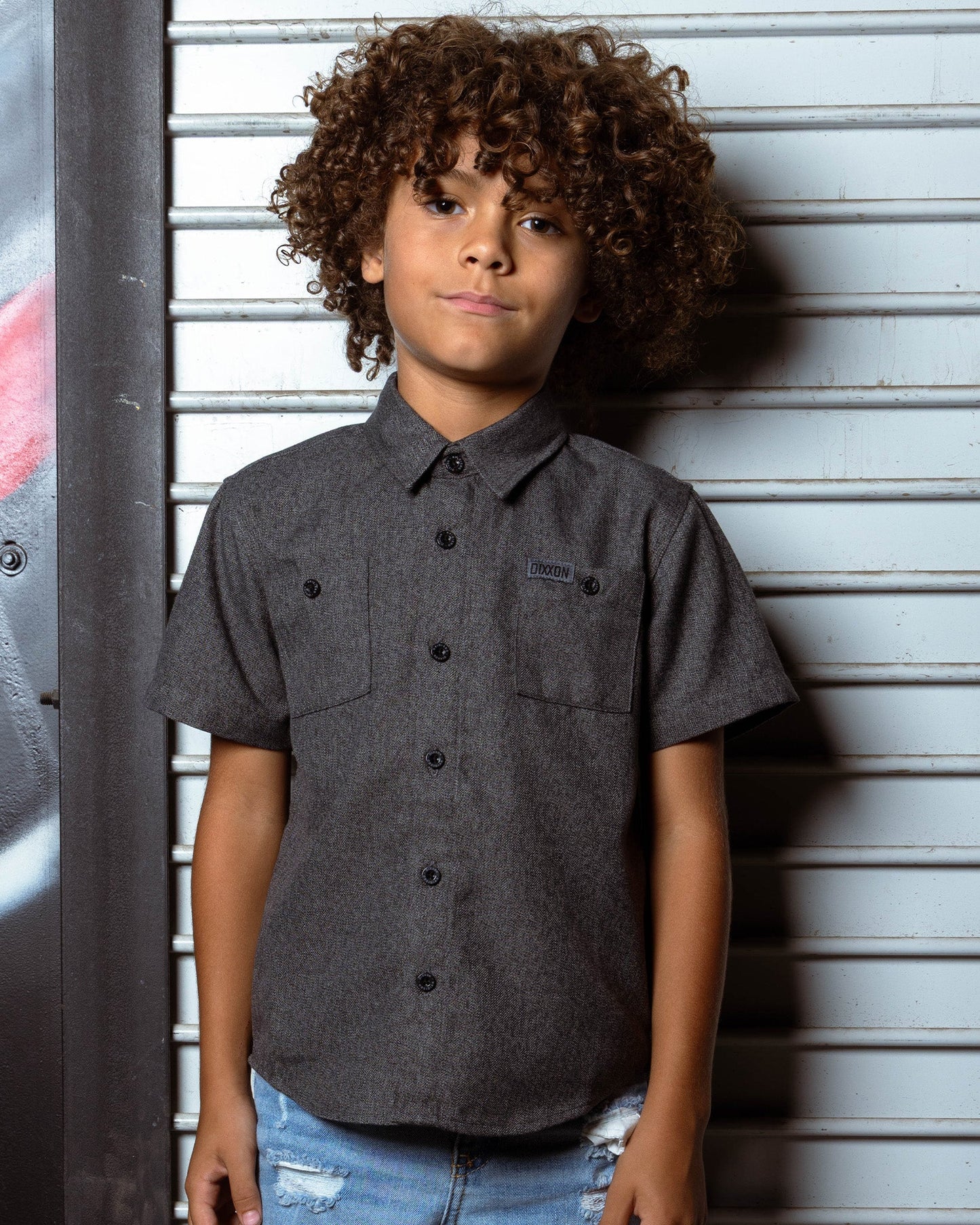 Youth Obsidian Short Sleeve Flannel