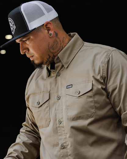 WorkForce Long Sleeve Work Shirt - Khaki