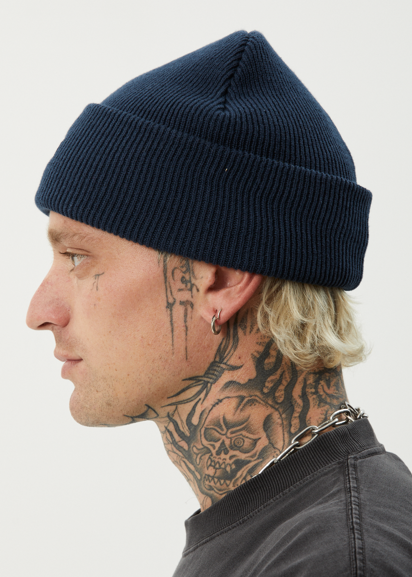 AFENDS Mens Hometown - Knit Beanie - Navy