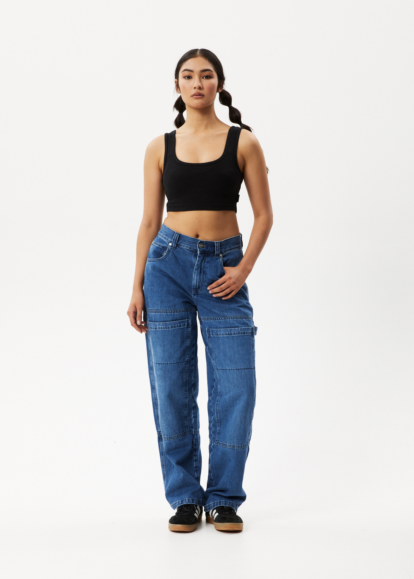 AFENDS Womens Chia - Rib Cropped Singlet - Black
