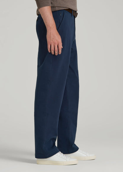 4 Way Stretch Commuter RELAXED Chino Pants for Tall Men in Navy Blue