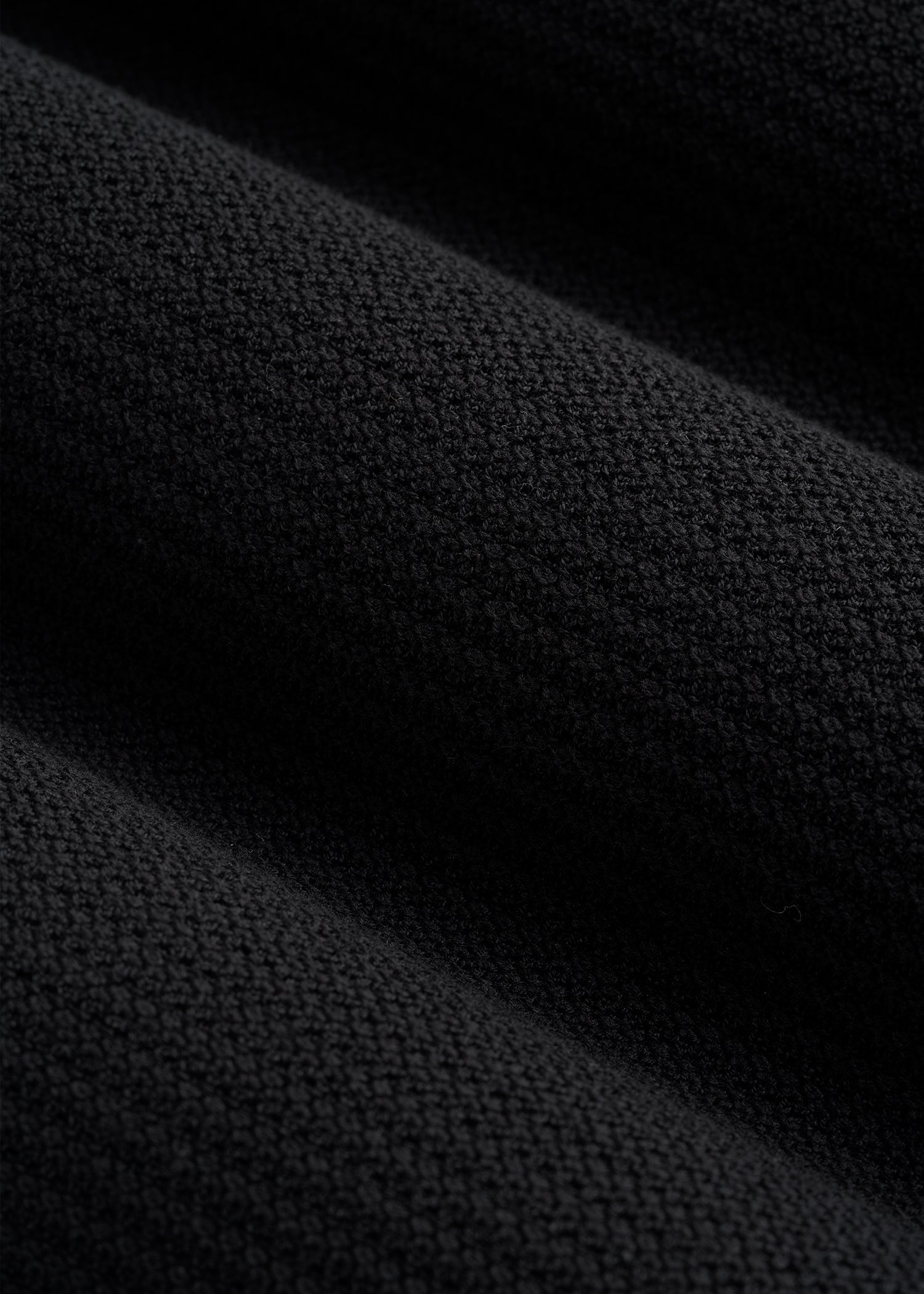 Braided Knit T-Shirt for Tall Men in Black