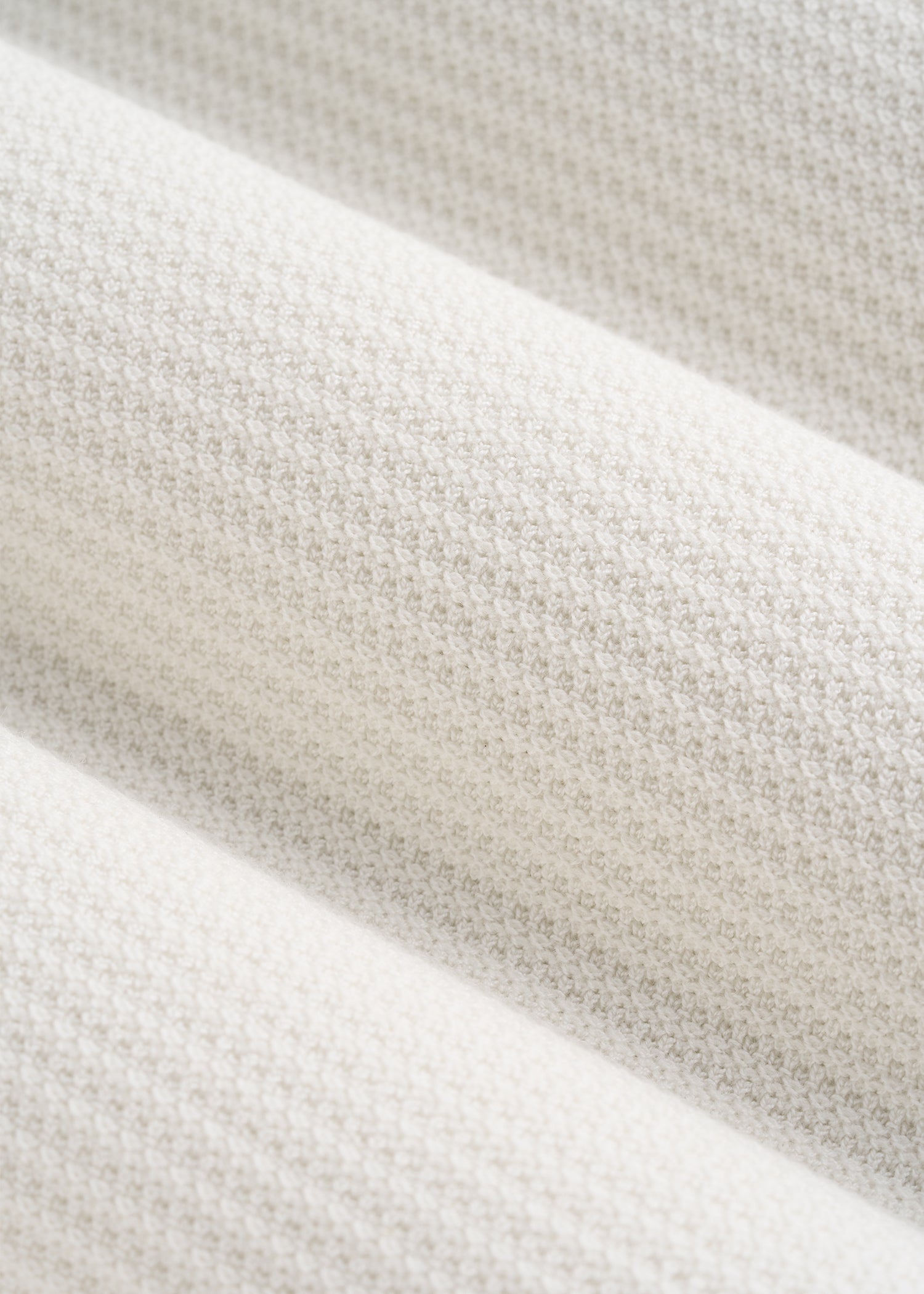 Braided Knit T-Shirt for Tall Men in Ecru