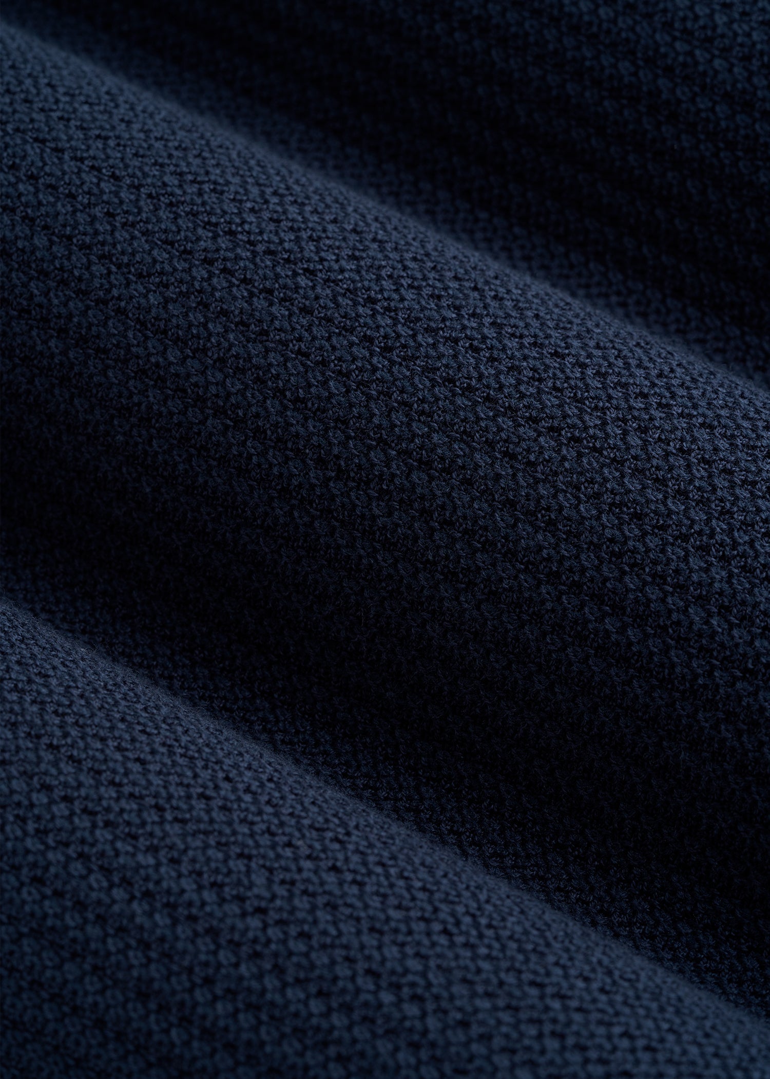 Braided Knit T-Shirt for Tall Men in Navy Blue