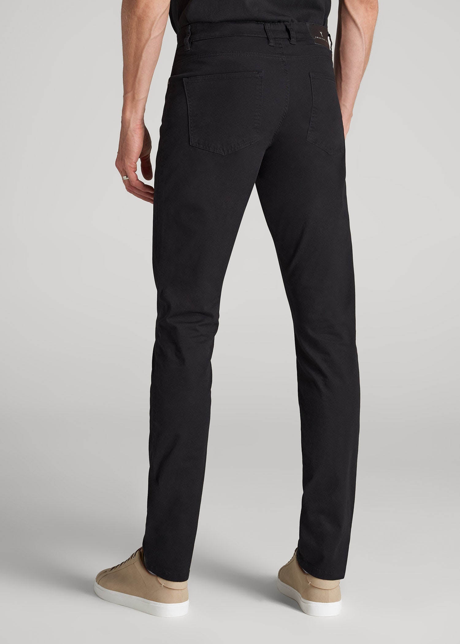 Carman TAPERED Fit Five Pocket Pants for Tall Men in Black