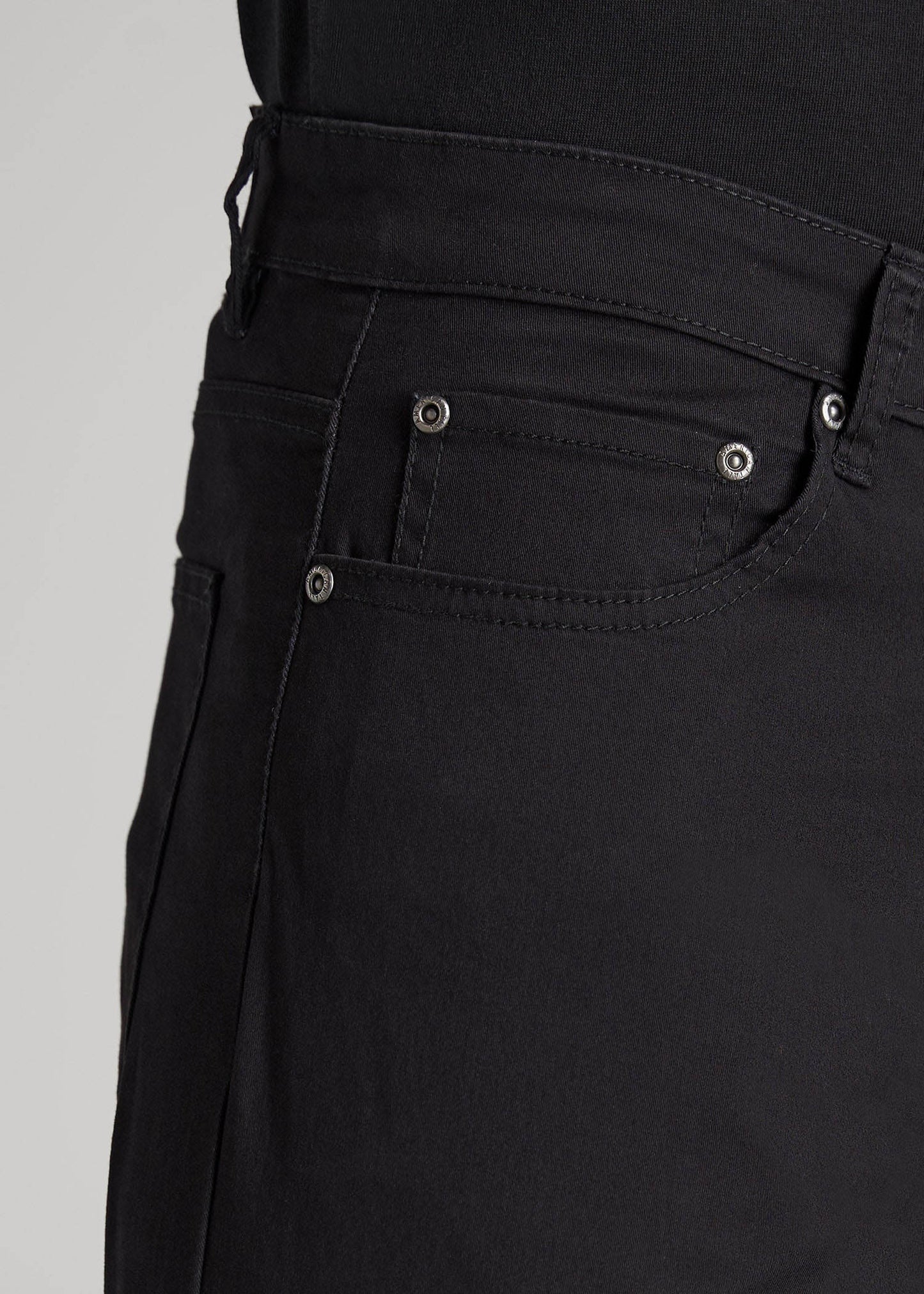 Carman TAPERED Fit Five Pocket Pants for Tall Men in Black