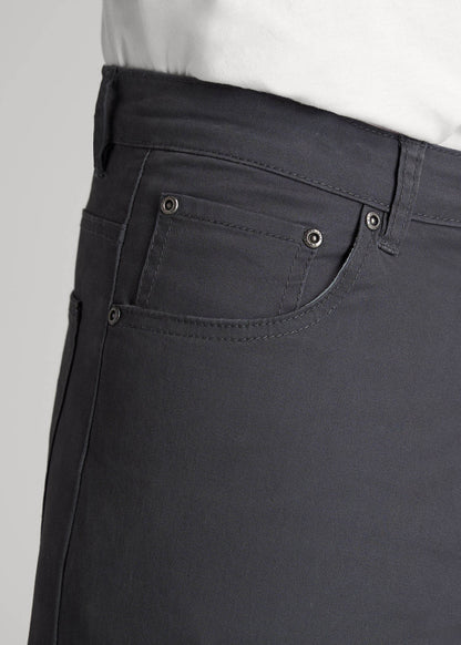 Carman TAPERED Fit Five Pocket Pants for Tall Men in Iron Grey