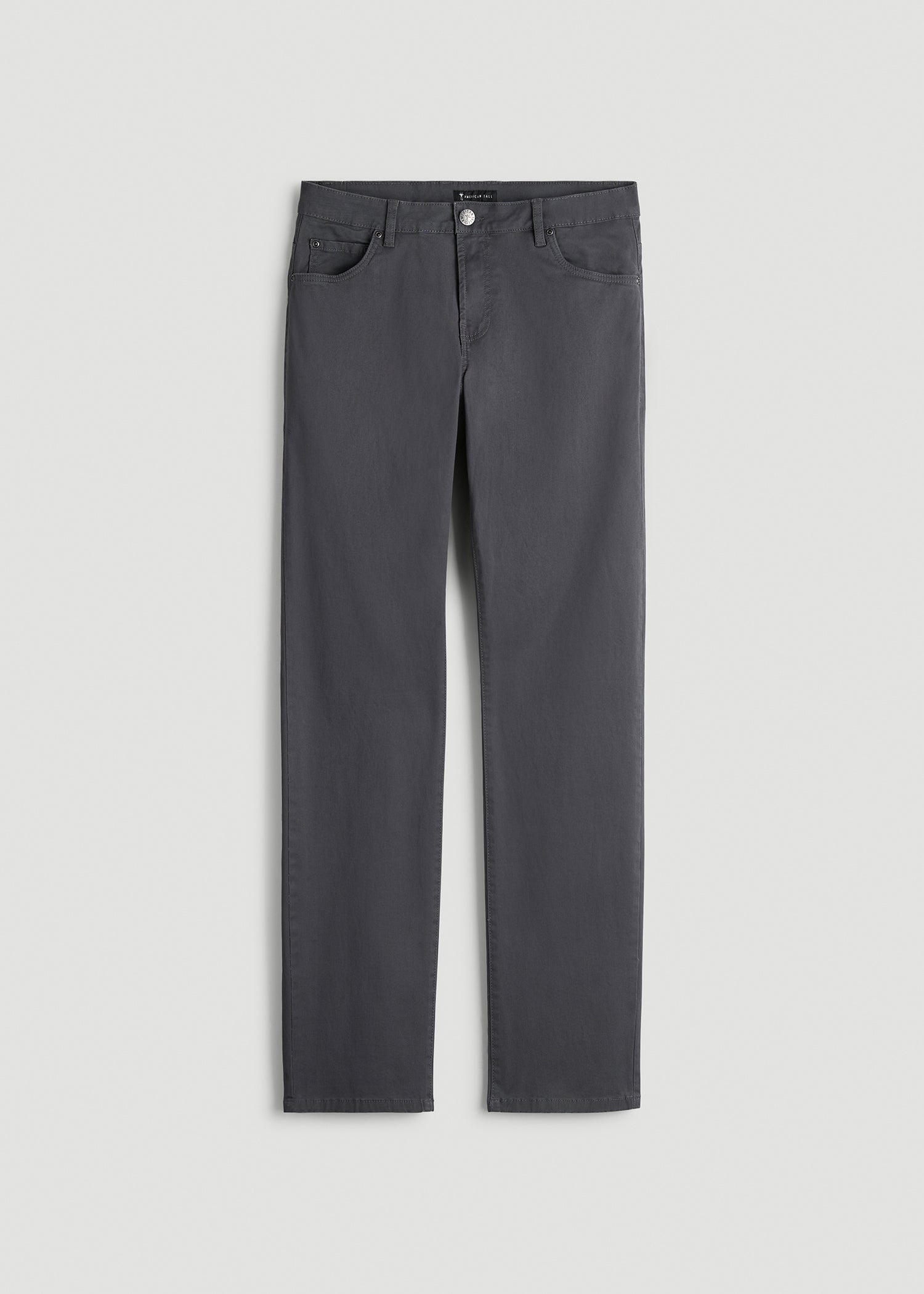 Carman TAPERED Fit Five Pocket Pants for Tall Men in Iron Grey