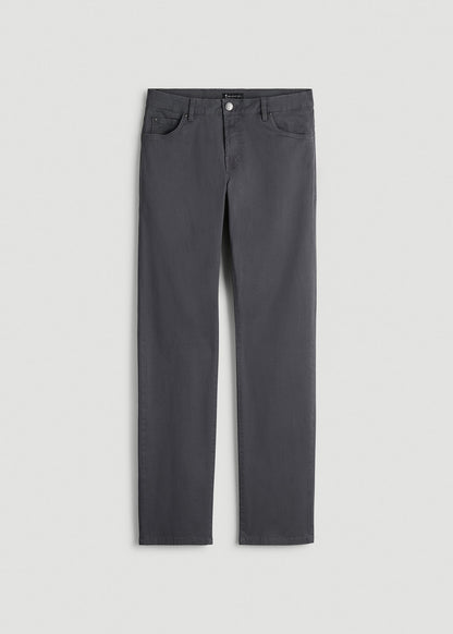 Carman TAPERED Fit Five Pocket Pants for Tall Men in Iron Grey