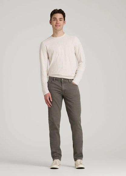 Carman Tapered Fit Colored Jeans for Tall Men in Sage