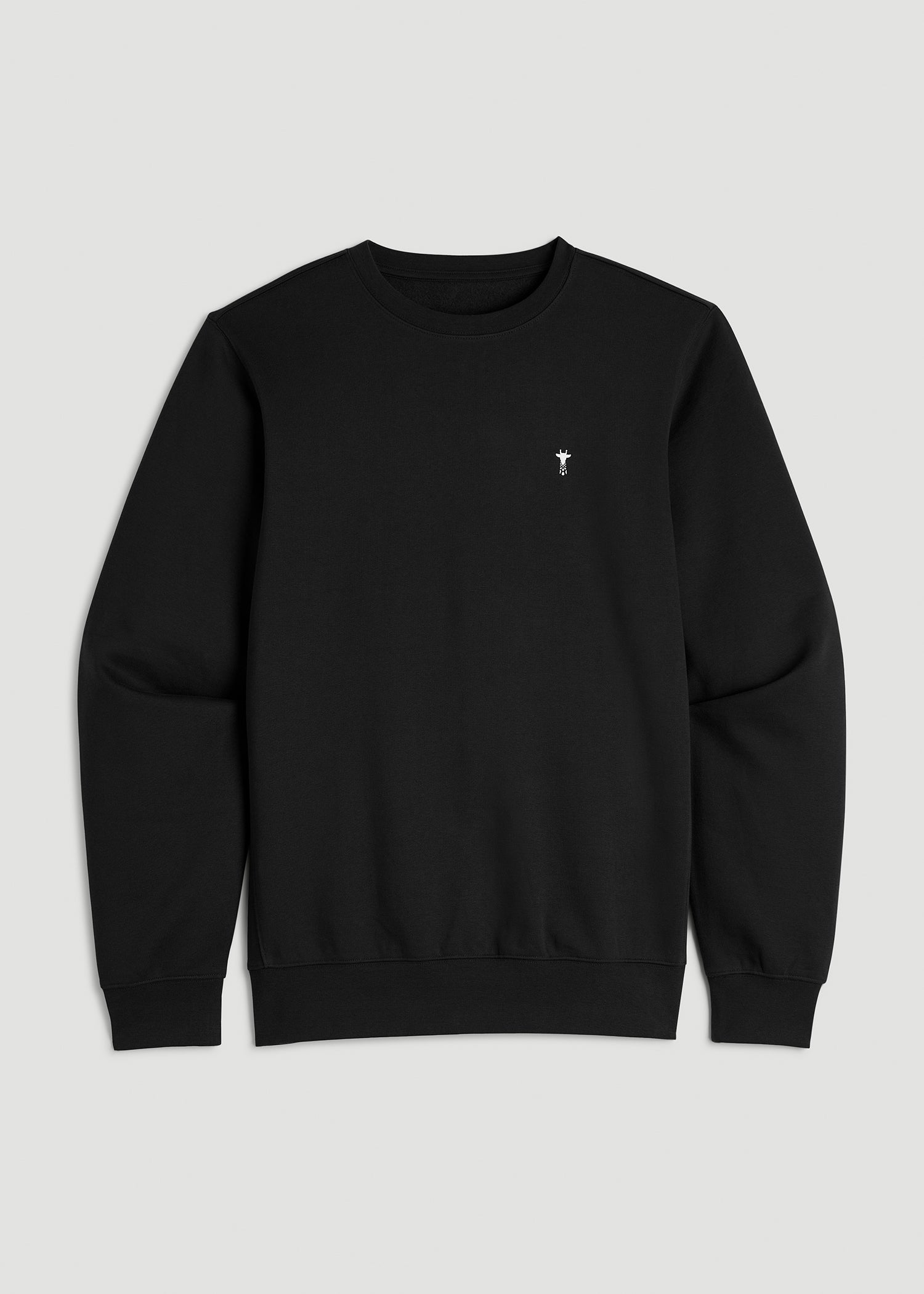 Core Motion Fleece Crewneck for Tall Men in Black