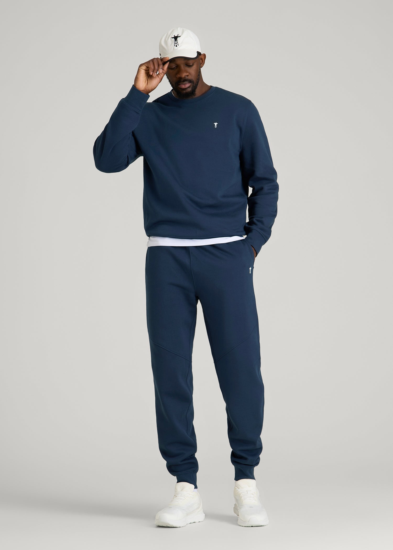 Core Motion Fleece Jogger for Tall Men in Navy Blue