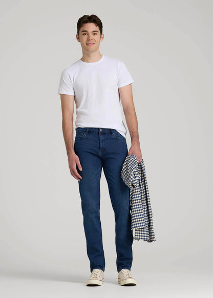 Dylan Slim Fit Jeans for Tall Men in Atlantic Blue