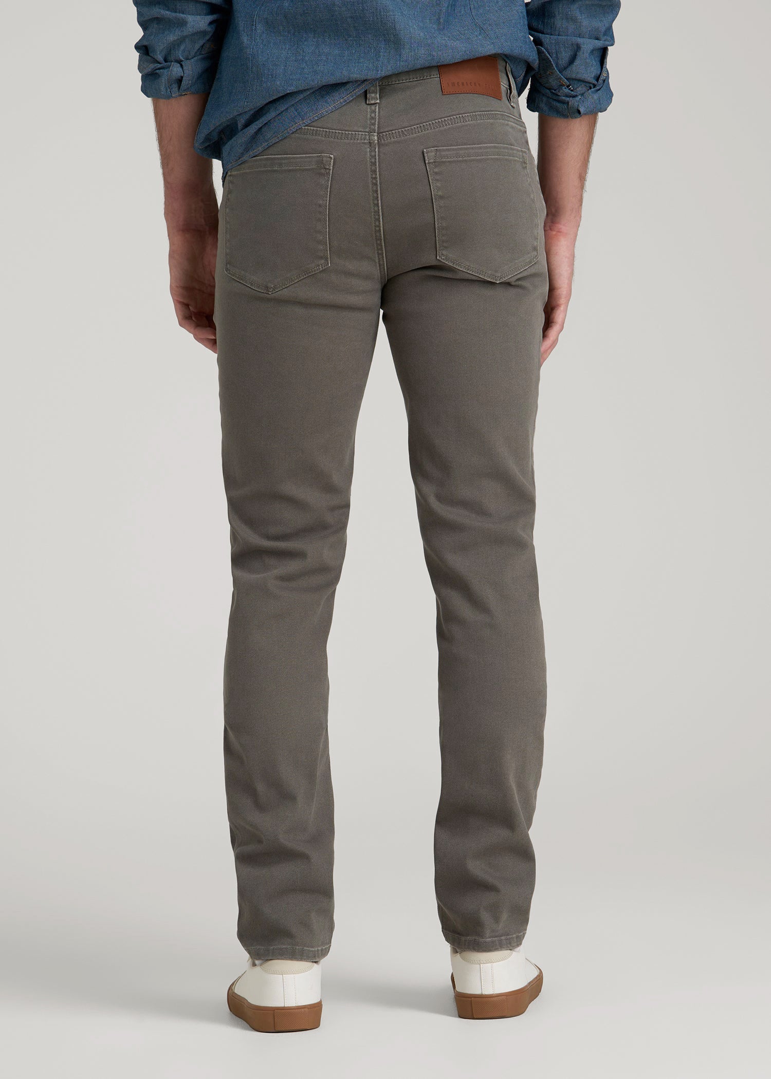 Dylan Slim Fit Colored Jeans for Tall Men in Sage