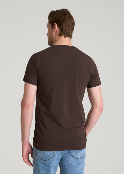 The Essential Modern Fit Crewneck Tee for Tall Men in Espresso