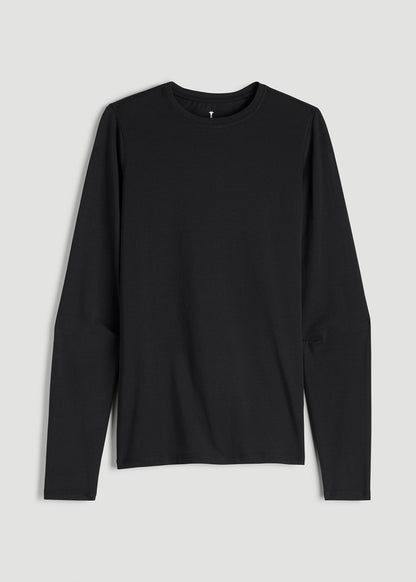 The Essential Slim Fit Long Sleeve Tee for Tall Men in Black
