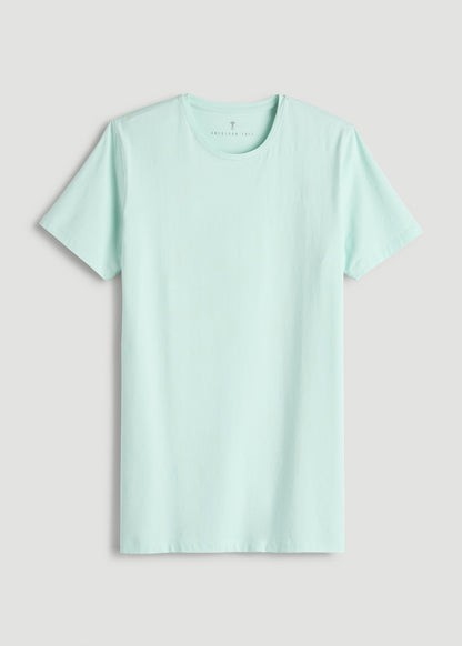 The Essential Slim Fit Crewneck Tee for Tall Men in Opal Blue