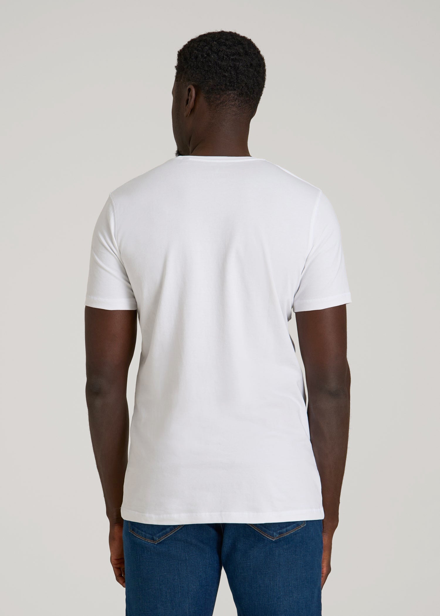 The Essential Slim Fit Crewneck Tee for Tall Men in White