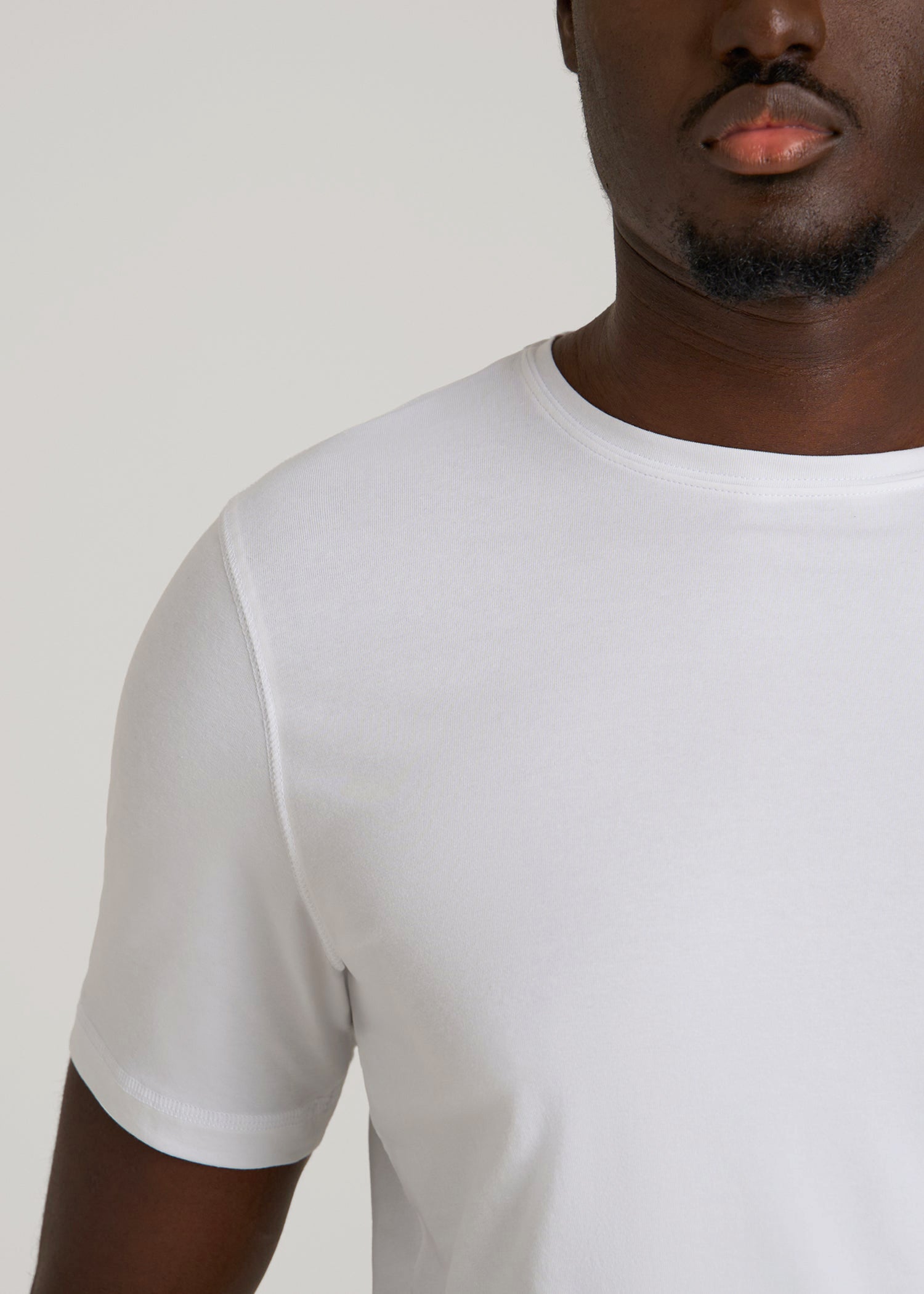 The Essential Slim Fit Crewneck Tee for Tall Men in White