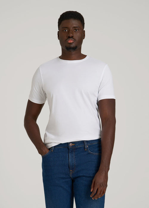 The Essential Slim Fit Crewneck Tee for Tall Men in White