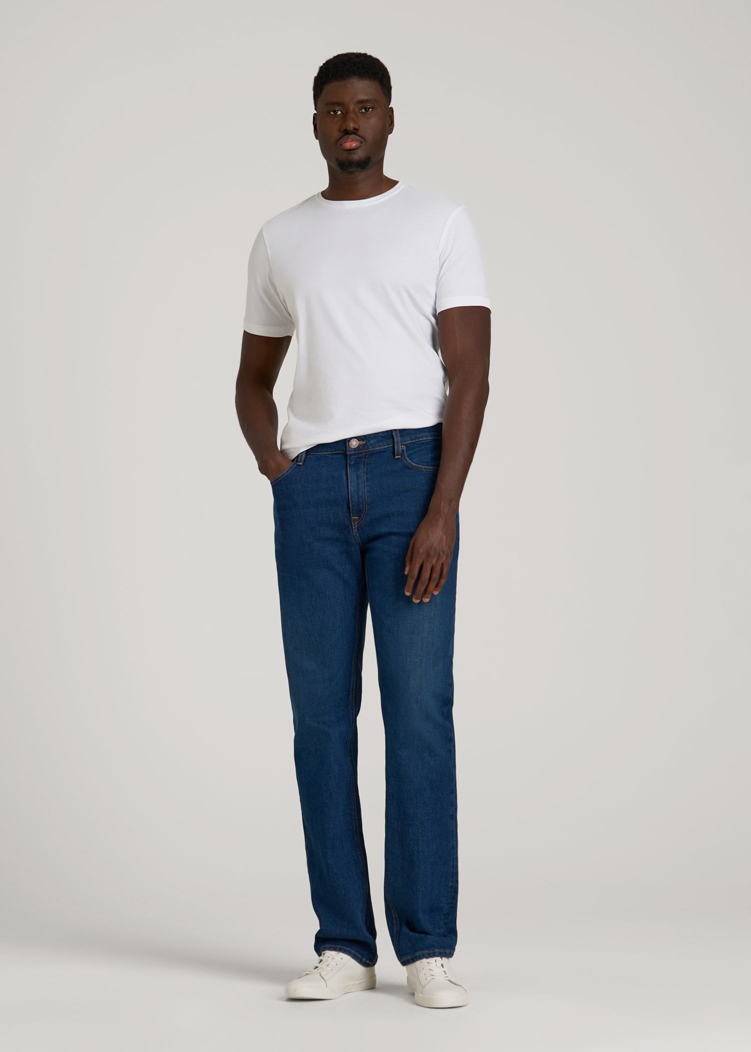 The Essential Slim Fit Crewneck Tee for Tall Men in White