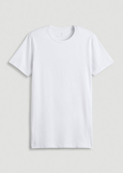 The Essential Slim Fit Crewneck Tee for Tall Men in White
