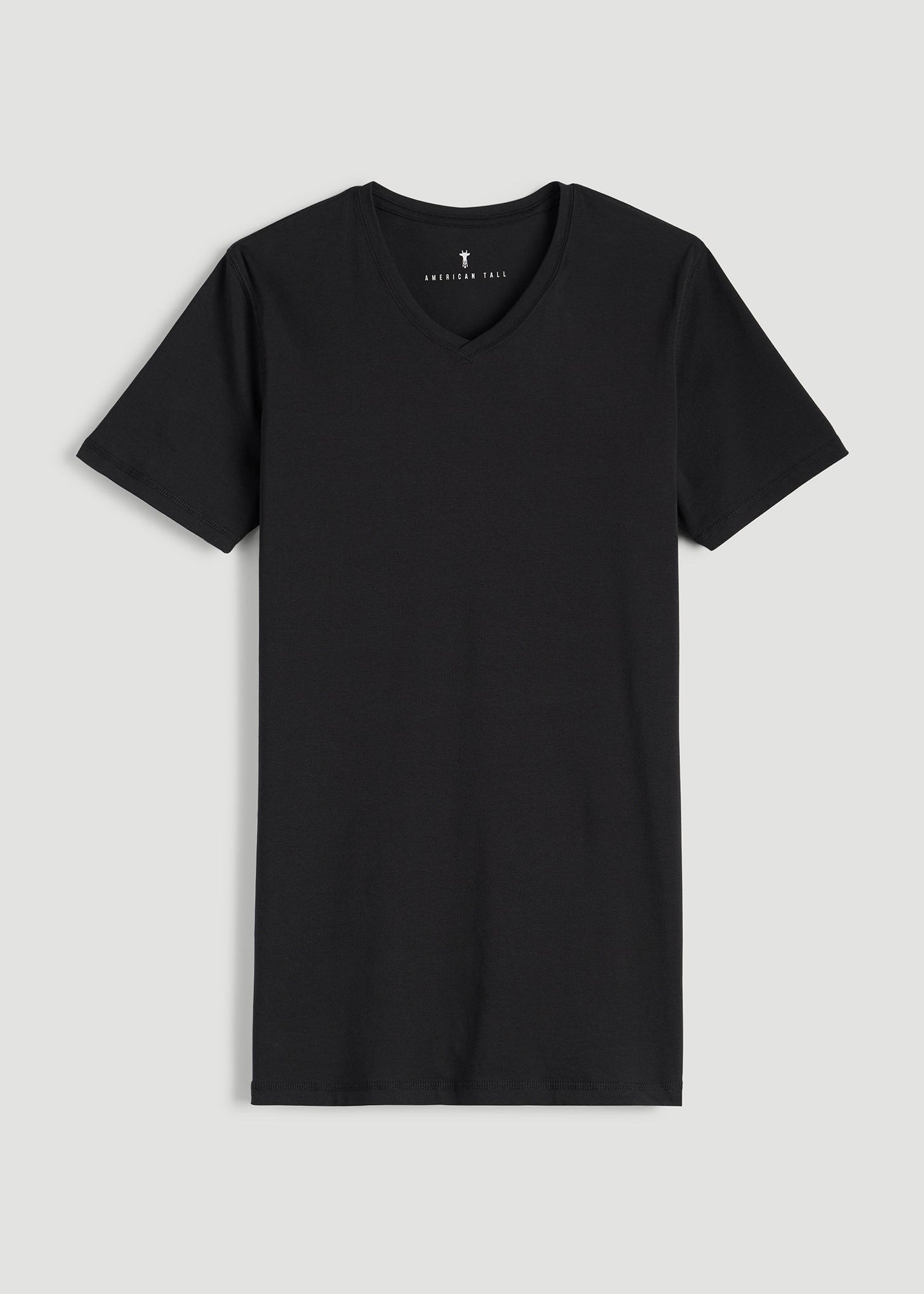 The Essential Slim Fit V-Neck Tee for Tall Men in Black