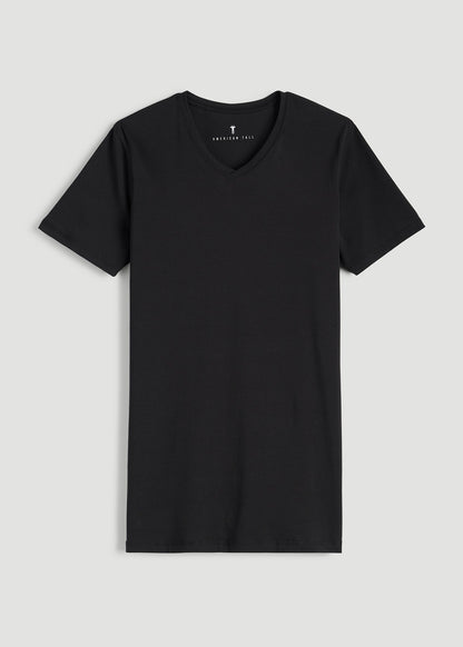 The Essential Slim Fit V-Neck Tee for Tall Men in Black